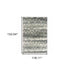 4' X 6' Grey And Ivory Geometric Power Loom Stain Resistant Area Rug
